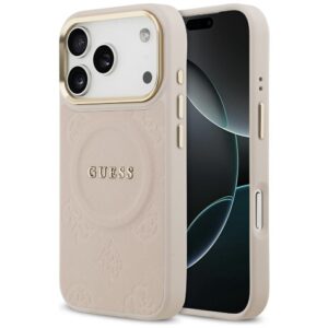 Guess Peony Hot Stamp MagSafe tok iPhone 17 Pro készülékhez (rózsaszín)