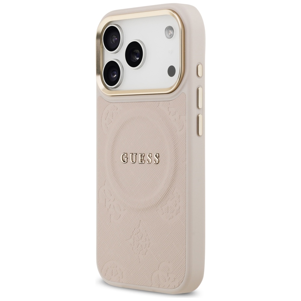 iTok webáruház - Guess Guess Peony Hot Stamp MagSafe tok iPhone 17 Pro készülékhez (rózsaszín) 2 Guess Peony Hot Stamp MagSafe Case for iPhone 17 Pro (rózsaszín)