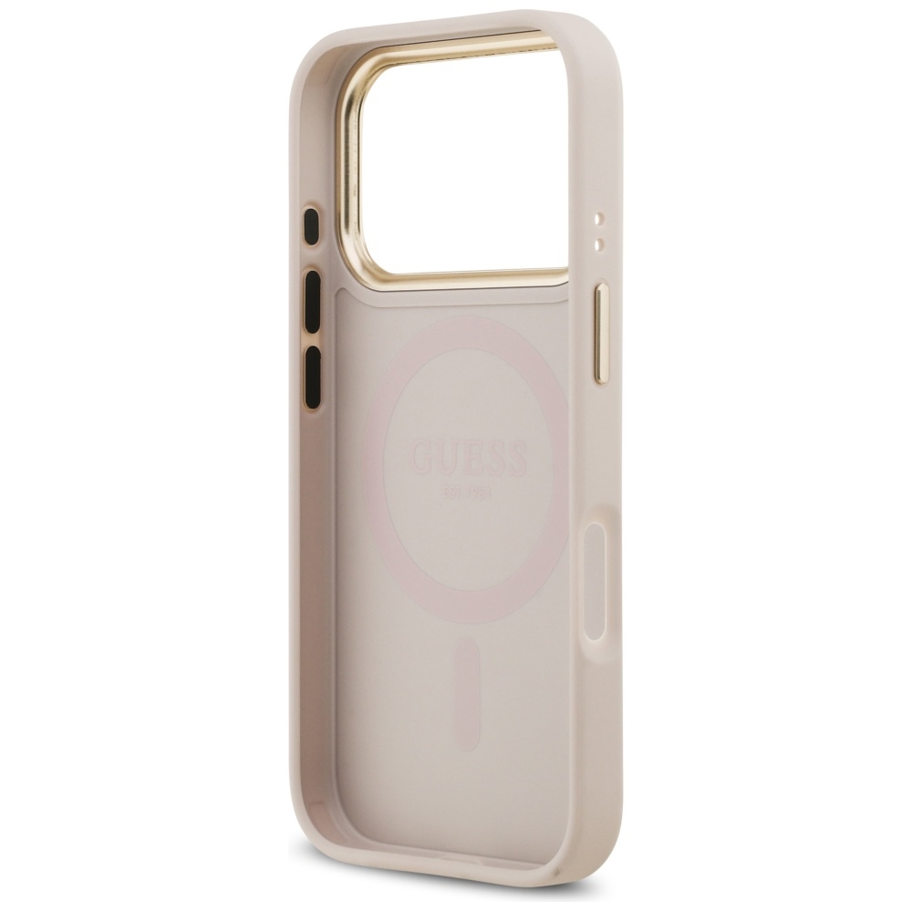iTok webáruház - Guess Guess Peony Hot Stamp MagSafe tok iPhone 17 Pro készülékhez (rózsaszín) 7 Guess Peony Hot Stamp MagSafe Case for iPhone 17 Pro (rózsaszín)