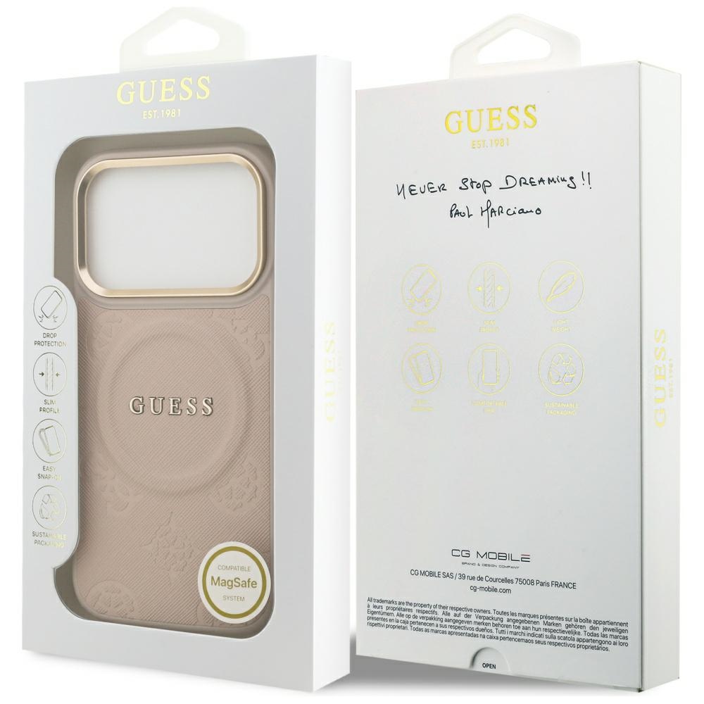 iTok webáruház - Guess Guess Peony Hot Stamp MagSafe tok iPhone 17 Pro készülékhez (rózsaszín) 8 Guess Peony Hot Stamp MagSafe Case for iPhone 17 Pro (rózsaszín)