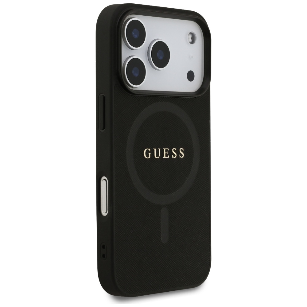 iTok webáruház - Guess Guess Saffiano Classic Logo MagSafe tok iPhone 17 Pro készülékhez (fekete) 4 Guess Saffiano Classic Logo MagSafe Case for iPhone 17 Pro (fekete)