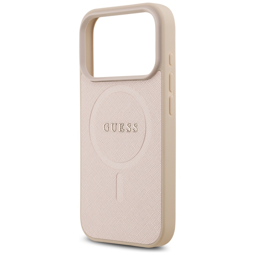 iTok webáruház - Guess Guess Saffiano Classic Logo MagSafe tok iPhone 17 Pro készülékhez (rózsaszín) 6 Guess Saffiano Classic Logo MagSafe Case for iPhone 17 Pro (rózsaszín)