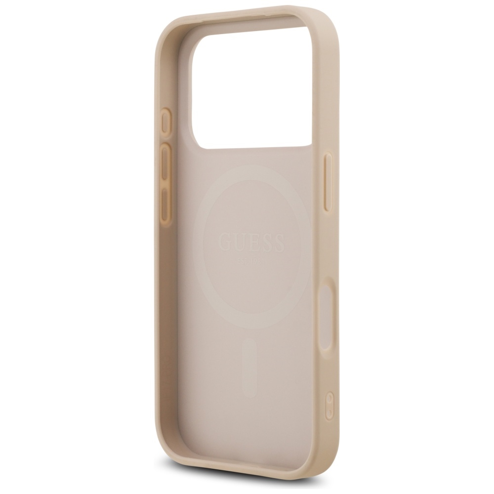 iTok webáruház - Guess Guess Saffiano Classic Logo MagSafe tok iPhone 17 Pro készülékhez (rózsaszín) 7 Guess Saffiano Classic Logo MagSafe Case for iPhone 17 Pro (rózsaszín)