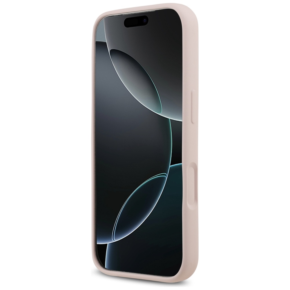 iTok webáruház - Guess Guess Silicone Script Metal Logo MagSafe szilikon tok iPhone 17 Pro készülékhez (rózsaszín) 5 Guess Silicone Script Metal Logo MagSafe Case for iPhone 17 Pro (rózsaszín)