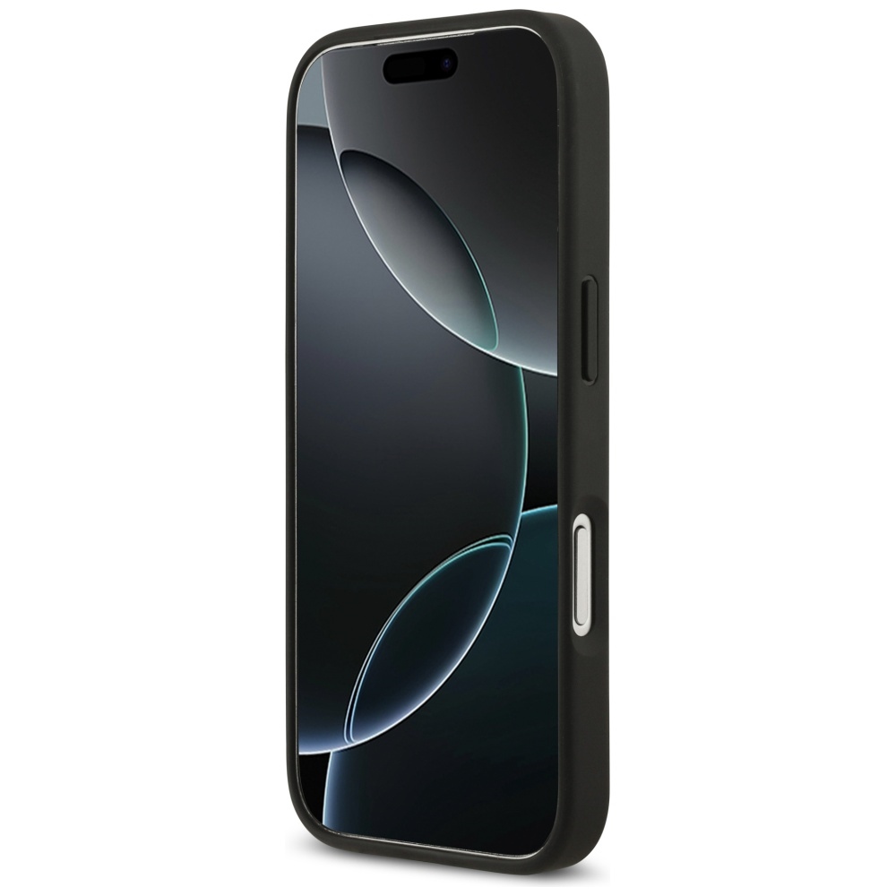 iTok webáruház - Guess Guess 4G Double Card Triangle tok iPhone 17 Pro (fekete) 5 Guess 4G nauble Card Triangle case for iPhone 17 Pro (fekete)