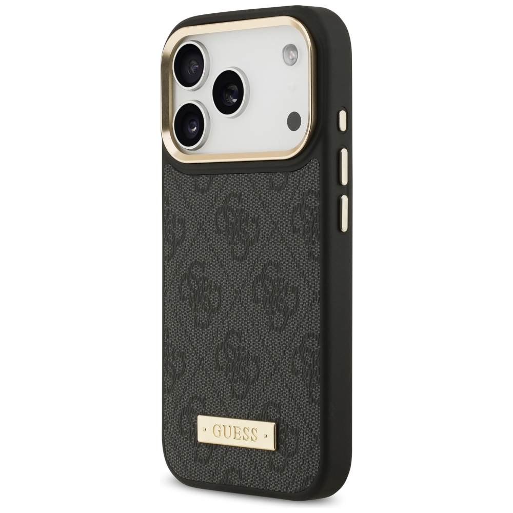 iTok webáruház - Guess Guess 4G Logo Plate MagSafe tok iPhone 17 Pro készülékhez (fekete) 2 Guess 4G Logo Plate MagSafe Case for iPhone 17 Pro (fekete)