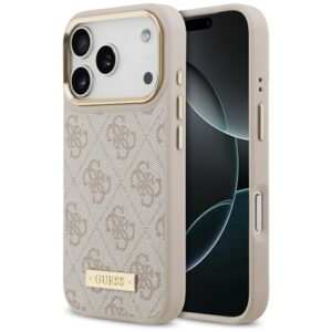 Guess 4G Logo Plate MagSafe tok iPhone 17 Pro készülékhez (rózsaszín)