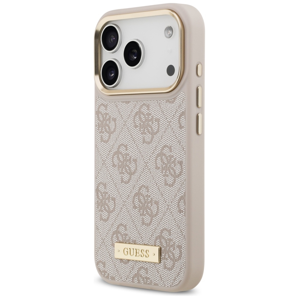 iTok webáruház - Guess Guess 4G Logo Plate MagSafe tok iPhone 17 Pro készülékhez (rózsaszín) 2 Guess 4G Logo Plate MagSafe Case for iPhone 17 Pro (rózsaszín)