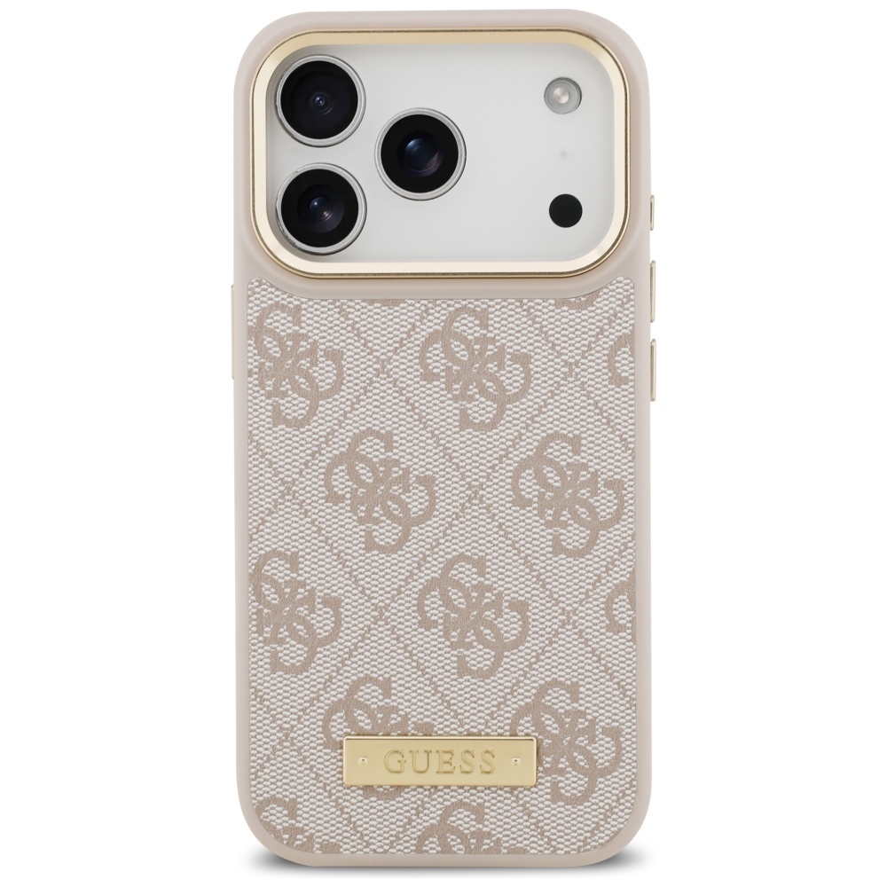 iTok webáruház - Guess Guess 4G Logo Plate MagSafe tok iPhone 17 Pro készülékhez (rózsaszín) 3 Guess 4G Logo Plate MagSafe Case for iPhone 17 Pro (rózsaszín)