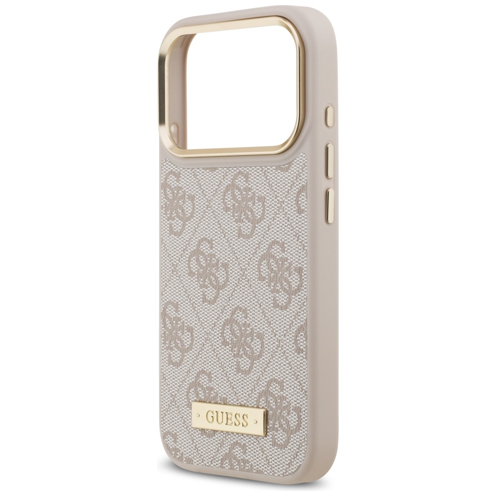 iTok webáruház - Guess Guess 4G Logo Plate MagSafe tok iPhone 17 Pro készülékhez (rózsaszín) 6 Guess 4G Logo Plate MagSafe Case for iPhone 17 Pro (rózsaszín)