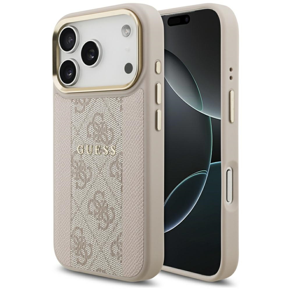 iTok webáruház - Guess Guess 4G Stripe MagSafe tok iPhone 17 Pro készülékhez (rózsaszín) 1 Guess 4G Stripe MagSafe Case for iPhone 17 Pro (rózsaszín)