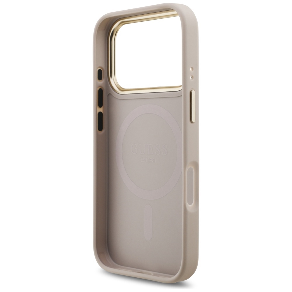iTok webáruház - Guess Guess 4G Stripe MagSafe tok iPhone 17 Pro készülékhez (rózsaszín) 7 Guess 4G Stripe MagSafe Case for iPhone 17 Pro (rózsaszín)