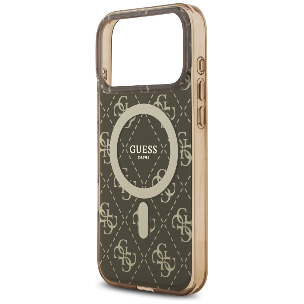 iTok webáruház - Guess Guess IML 4G Background MagSafe tok iPhone 17 Pro készülékhez (barna) 6 Guess IML 4G Background MagSafe Case for iPhone 17 Pro (barna)