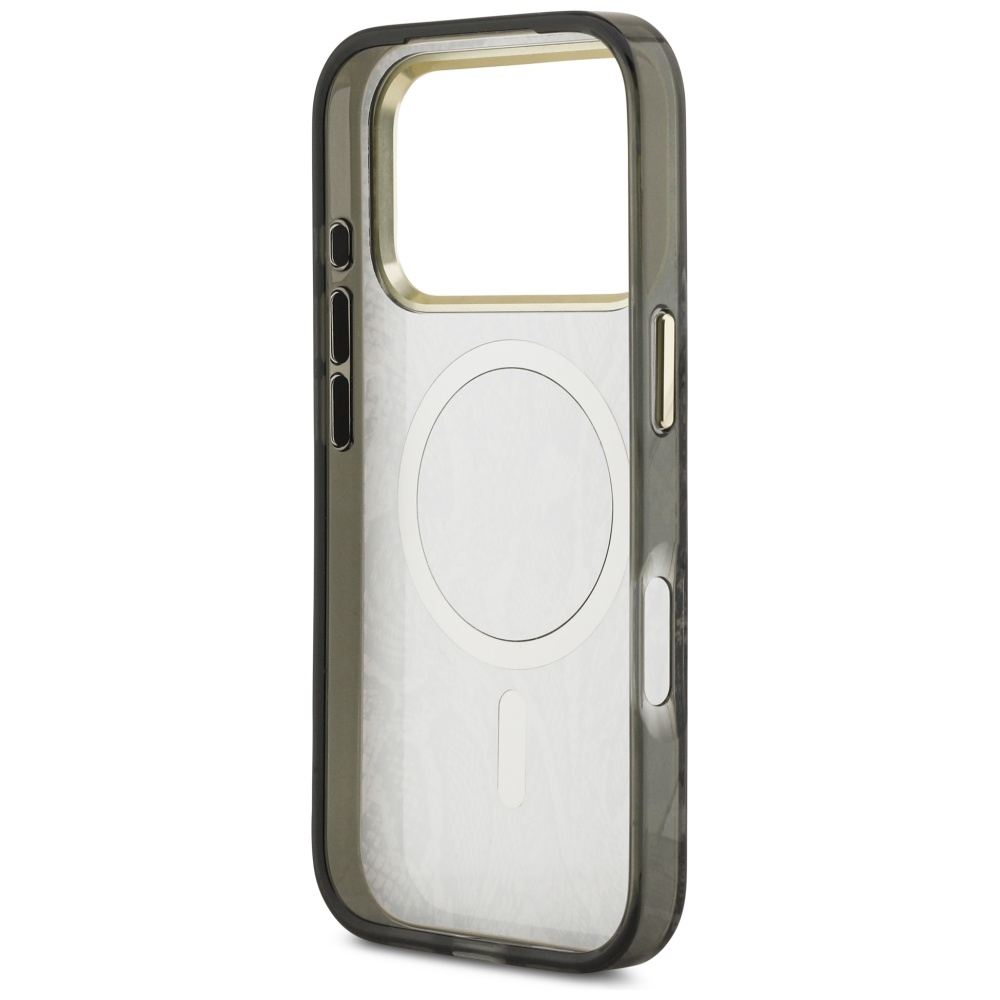 iTok webáruház - Guess Guess Python mintás MagSafe tok iPhone 17 Pro készülékhez (fekete) 7 Guess Python Pattern MagSafe Case for iPhone 17 Pro (fekete)