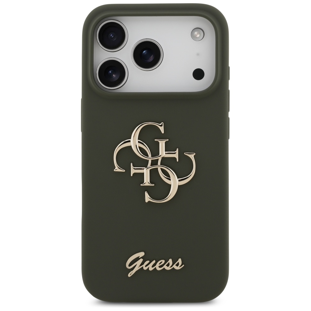 iTok webáruház - Guess Guess szilikon Big 4G Script tok iPhone 17 Pro (zöld) 3 Guess Silicone Big 4G Script Case for iPhone 17 Pro (zöld)