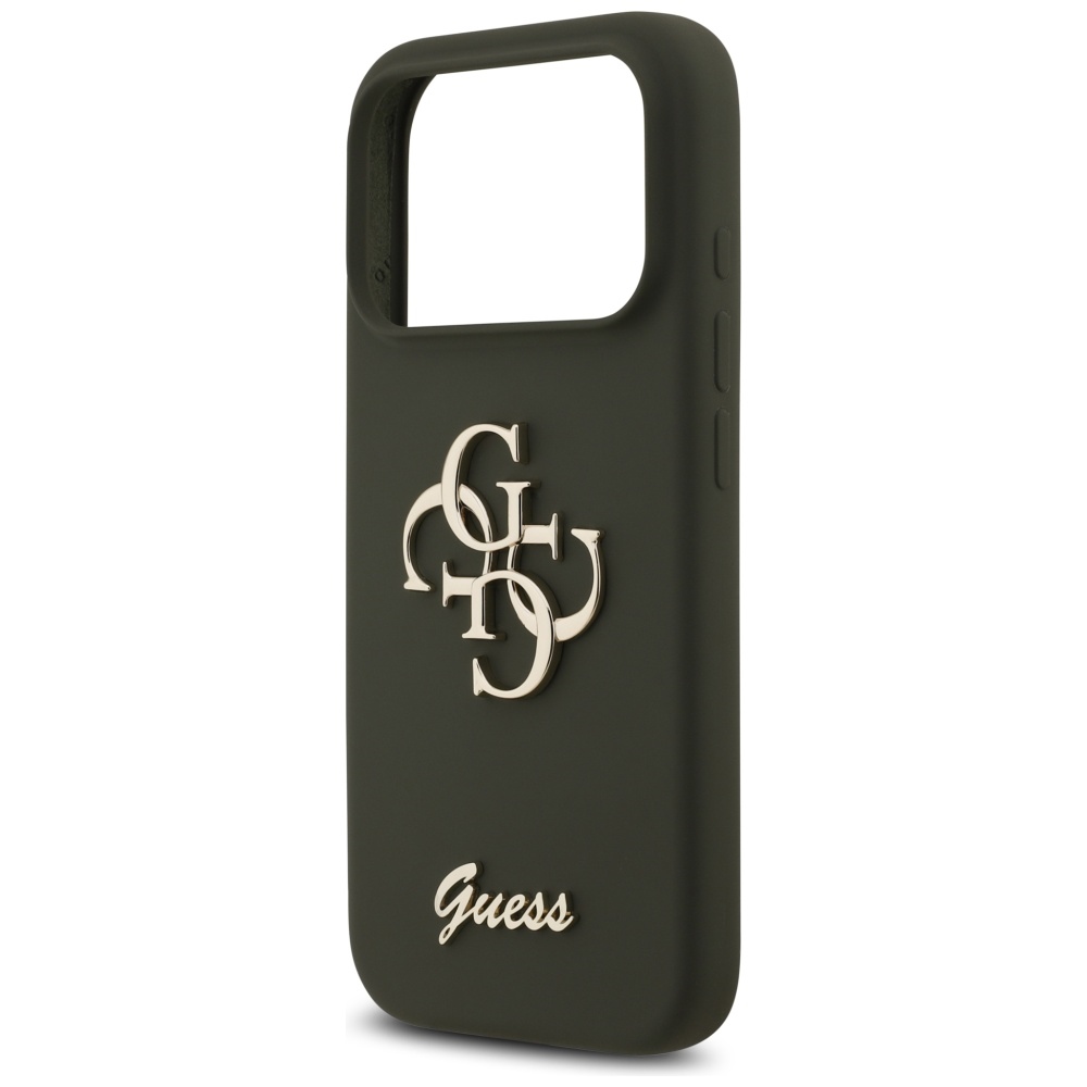 iTok webáruház - Guess Guess szilikon Big 4G Script tok iPhone 17 Pro (zöld) 6 Guess Silicone Big 4G Script Case for iPhone 17 Pro (zöld)