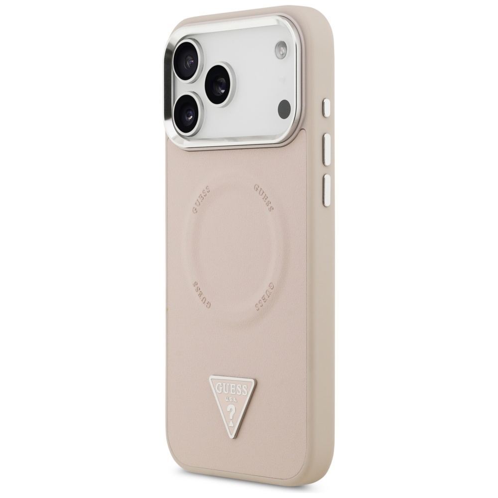 iTok webáruház - Guess Guess Triangle Logo MagSafe tok iPhone 17 Pro készülékhez (rózsaszín) 2 Guess Triangle Logo MagSafe case for iPhone 17 Pro (rózsaszín)