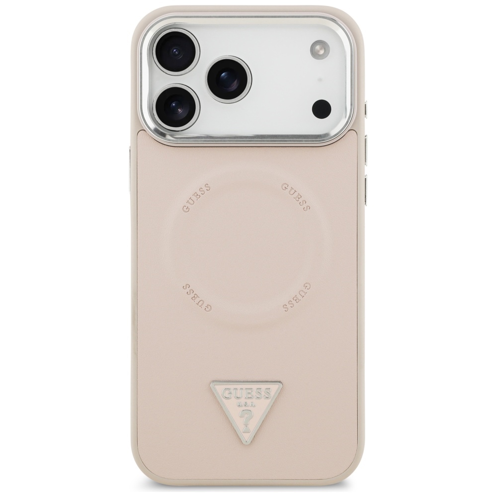 iTok webáruház - Guess Guess Triangle Logo MagSafe tok iPhone 17 Pro készülékhez (rózsaszín) 3 Guess Triangle Logo MagSafe case for iPhone 17 Pro (rózsaszín)