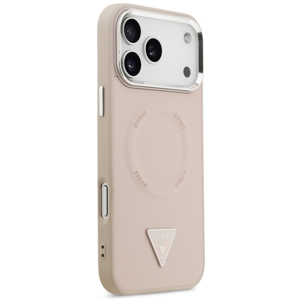 iTok webáruház - Guess Guess Triangle Logo MagSafe tok iPhone 17 Pro készülékhez (rózsaszín) 4 Guess Triangle Logo MagSafe case for iPhone 17 Pro (rózsaszín)