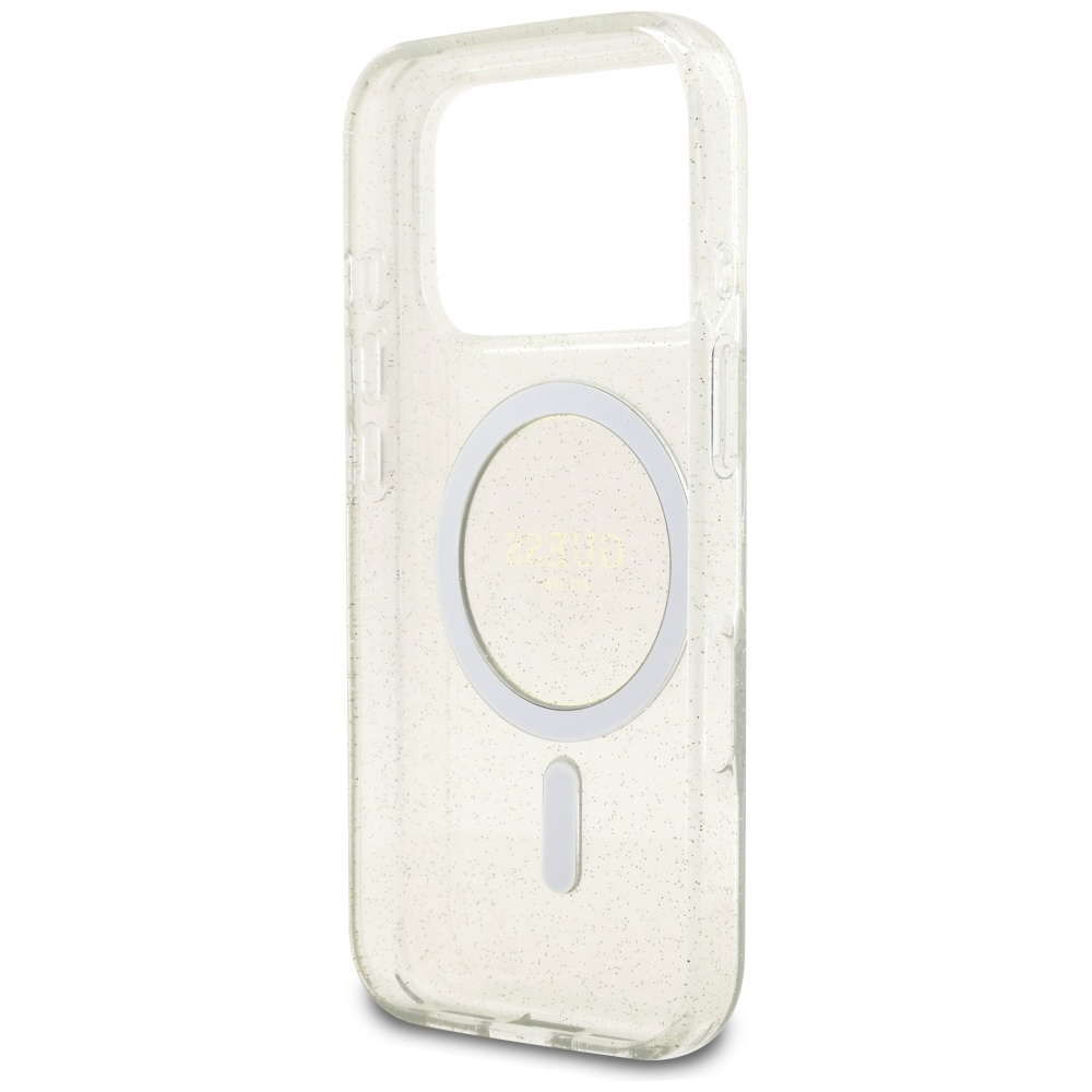 iTok webáruház - Guess Guess IML Glitter Pearl Strap MagSafe tok iPhone 17 Pro készülékhez (átlátszó) 7 Guess IML Glitter Pearl Strap MagSafe Case for iPhone 17 Pro (átlátszó)