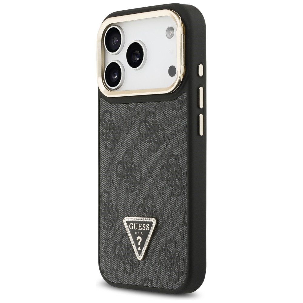 iTok webáruház - Guess Guess 4G PU Triangle Logo & Stand Camera MagSafe tok iPhone 17 Pro (fekete) 2 Guess 4G PU Triangle Logo & Stand Camera Magsafe Case for iPhone 17 Pro (fekete)