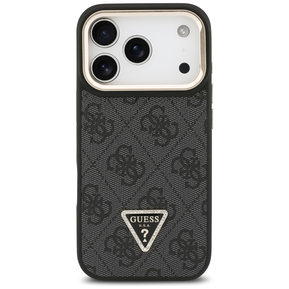 iTok webáruház - Guess Guess 4G PU Triangle Logo & Stand Camera MagSafe tok iPhone 17 Pro (fekete) 3 Guess 4G PU Triangle Logo & Stand Camera Magsafe Case for iPhone 17 Pro (fekete)