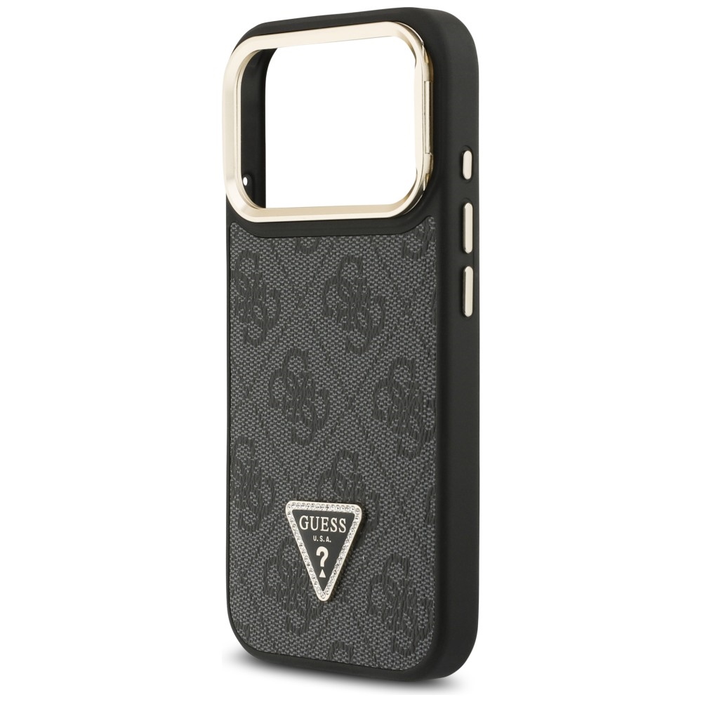 iTok webáruház - Guess Guess 4G PU Triangle Logo & Stand Camera MagSafe tok iPhone 17 Pro (fekete) 6 Guess 4G PU Triangle Logo & Stand Camera Magsafe Case for iPhone 17 Pro (fekete)