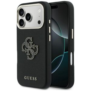 Guess FW Resin Logo tok iPhone 17 Pro (fekete)