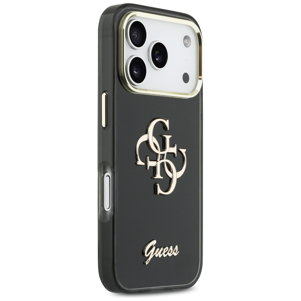 iTok webáruház - Guess Guess IML 4G Script Metal tok iPhone 17 Pro készülékhez (fekete) 4 Guess IML 4G Script Metal case for iPhone 17 Pro (fekete)
