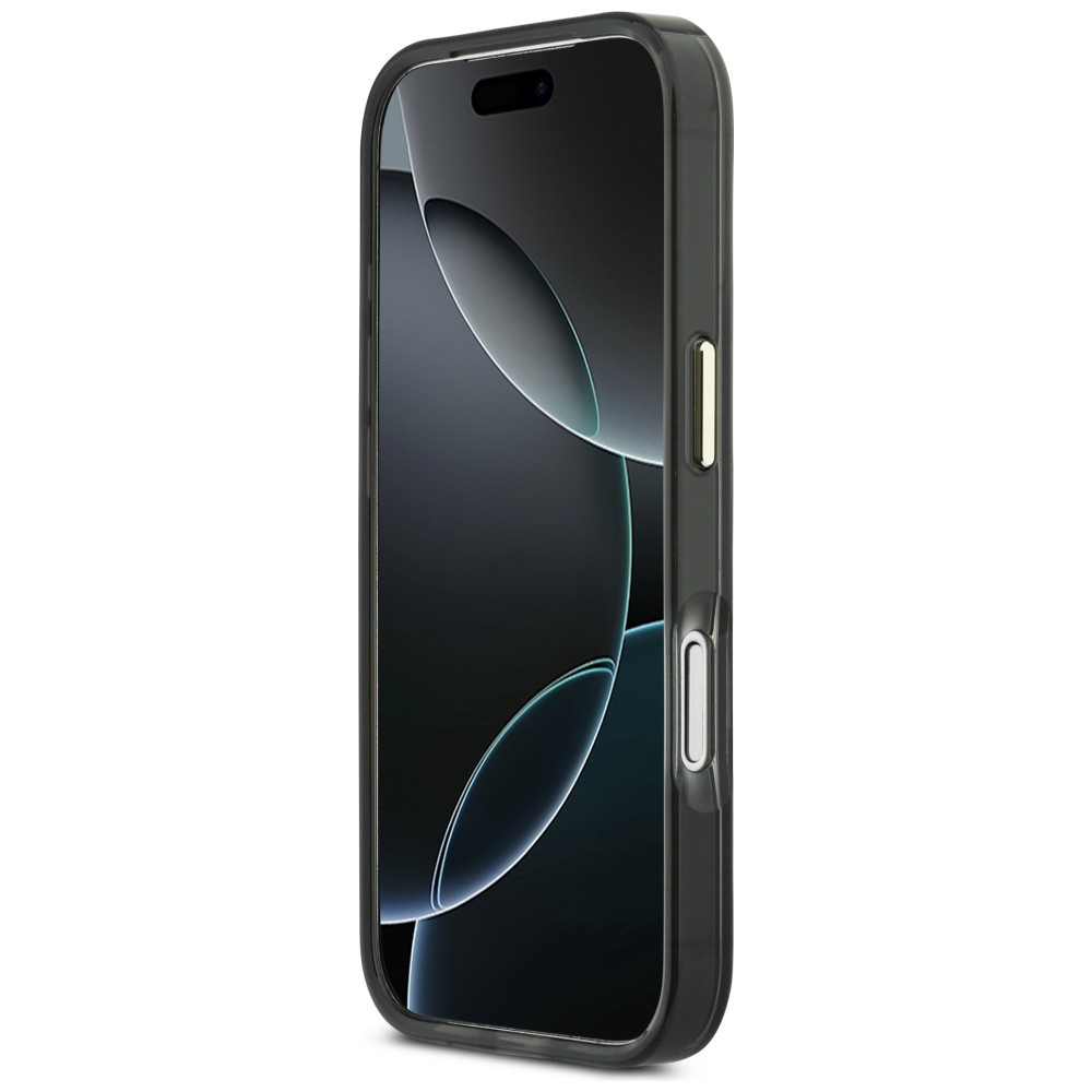 iTok webáruház - Guess Guess IML 4G Script Metal tok iPhone 17 Pro készülékhez (fekete) 5 Guess IML 4G Script Metal case for iPhone 17 Pro (fekete)