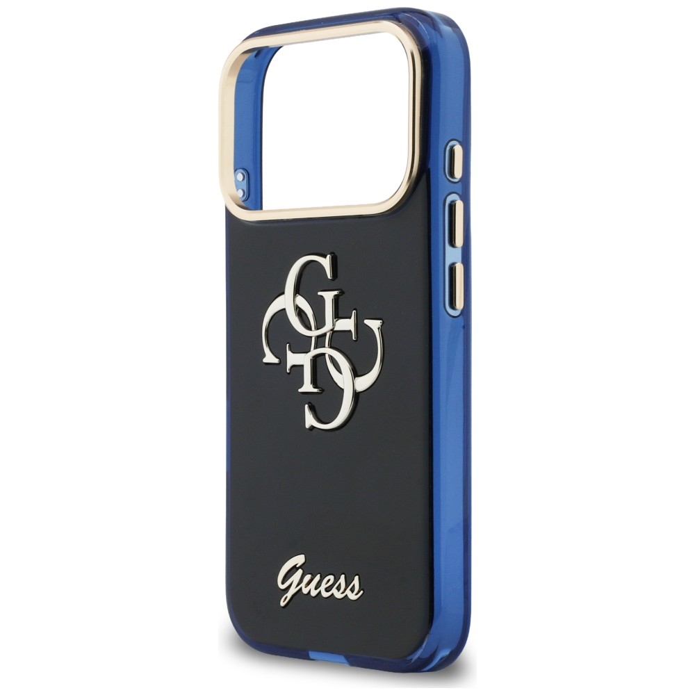 iTok webáruház - Guess Guess IML 4G Script Metal tok iPhone 17 Pro készülékhez (kék) 6 Guess IML 4G Script Metal Case for iPhone 17 Pro (kék)