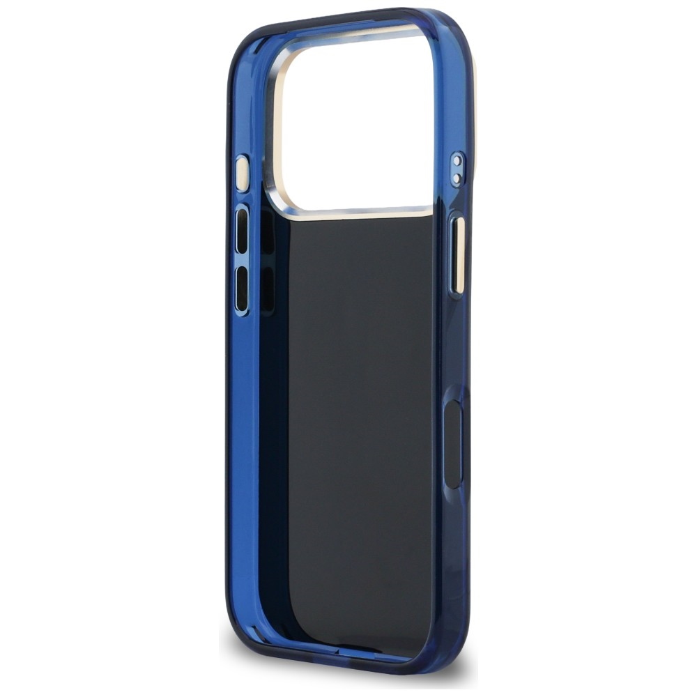 iTok webáruház - Guess Guess IML 4G Script Metal tok iPhone 17 Pro készülékhez (kék) 7 Guess IML 4G Script Metal Case for iPhone 17 Pro (kék)