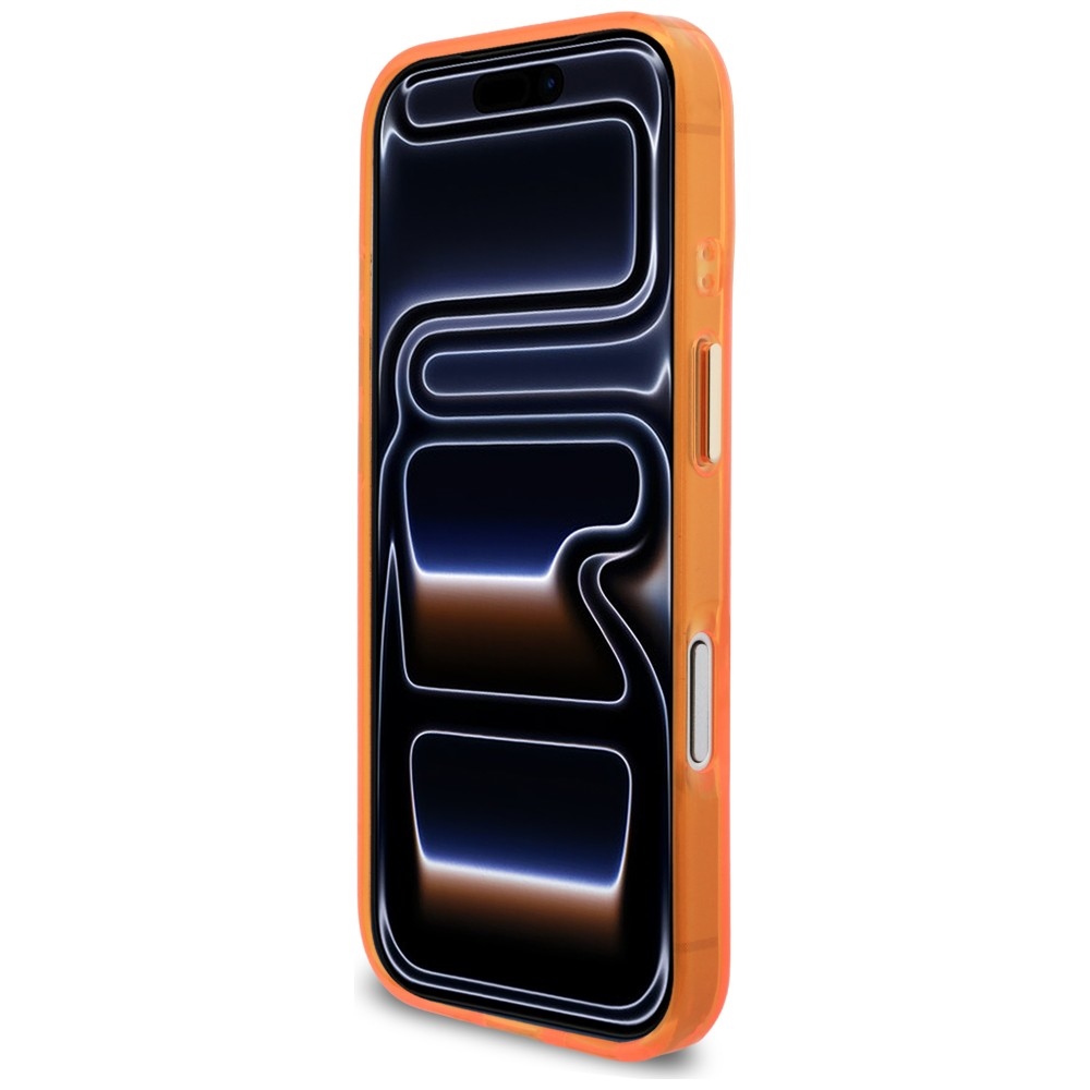 iTok webáruház - Guess Guess IML Script Metal MagSafe tok iPhone 17 Pro készülékhez – narancssárga (narancssárga) 5 Guess IML Script Metal MagSafe Case for iPhone 17 Pro (narancssárga)