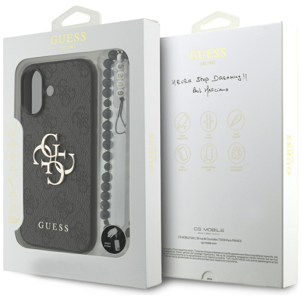 iTok webáruház - Guess Guess 4G Strap 4G Classic Logo tok iPhone 17 készülékhez (fekete) 8 Guess 4G Strap 4G Classic Logo Case for iPhone 17 (fekete)