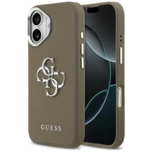 Guess Grained Big 4G Classic Logo iPhone 17 tok (barna)