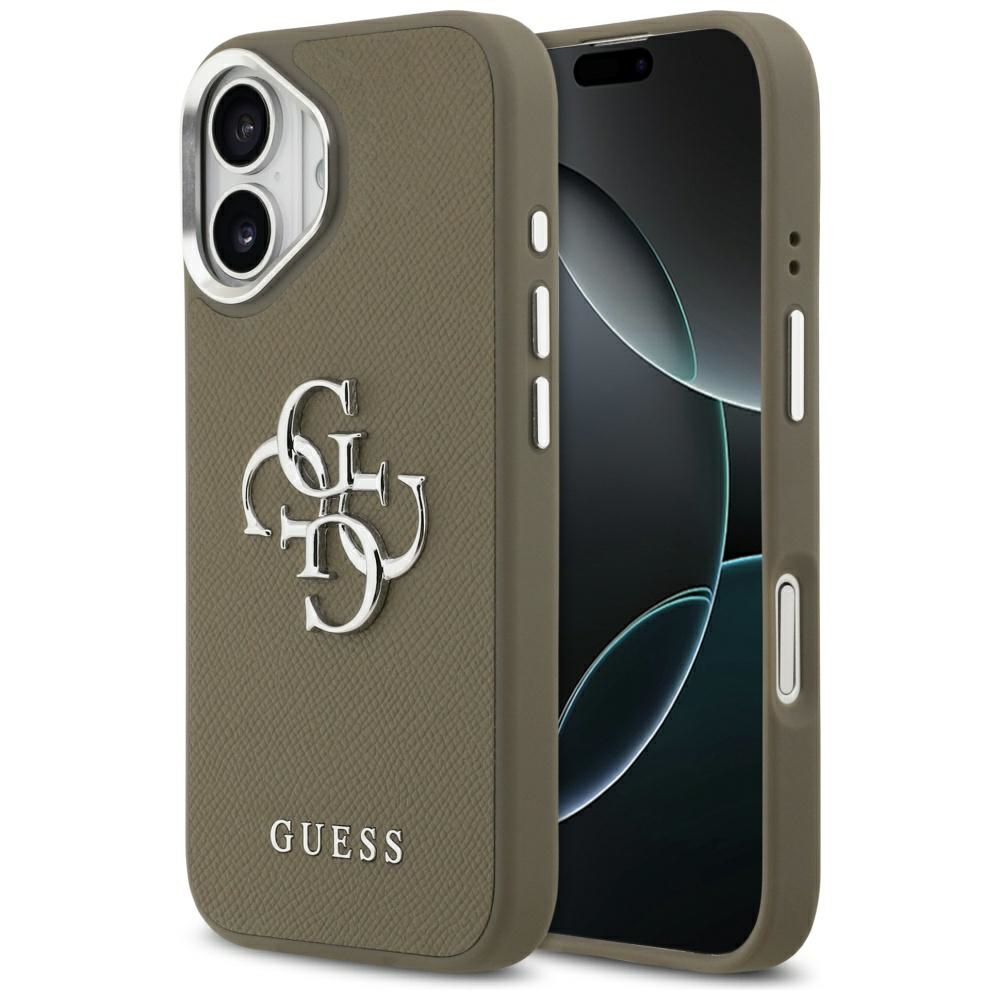 iTok webáruház - Guess Guess Grained Big 4G Classic Logo iPhone 17 tok (barna) 1 Guess Grained Big 4G Classic Logo iPhone 17 Case (barna)
