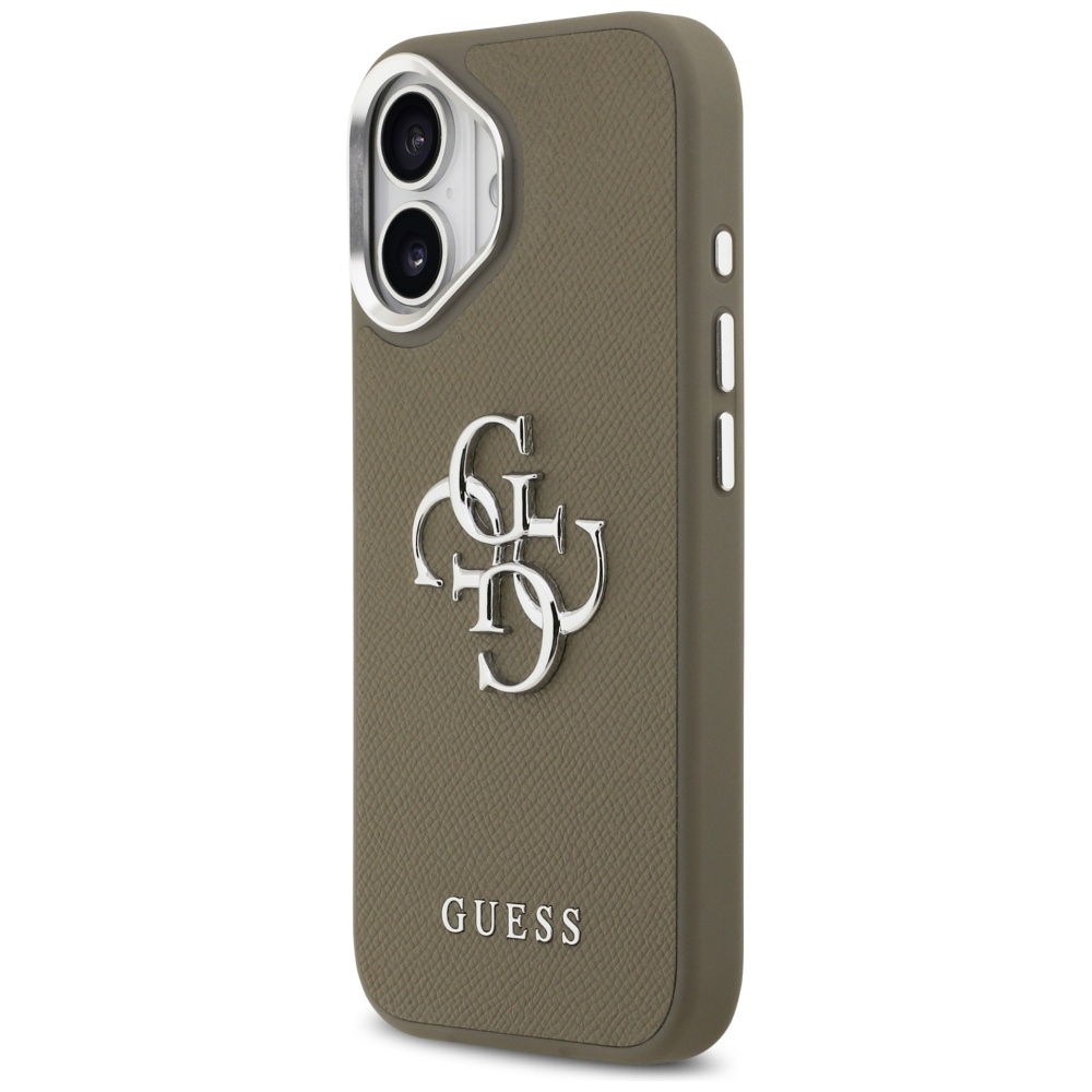 iTok webáruház - Guess Guess Grained Big 4G Classic Logo iPhone 17 tok (barna) 2 Guess Grained Big 4G Classic Logo iPhone 17 Case (barna)