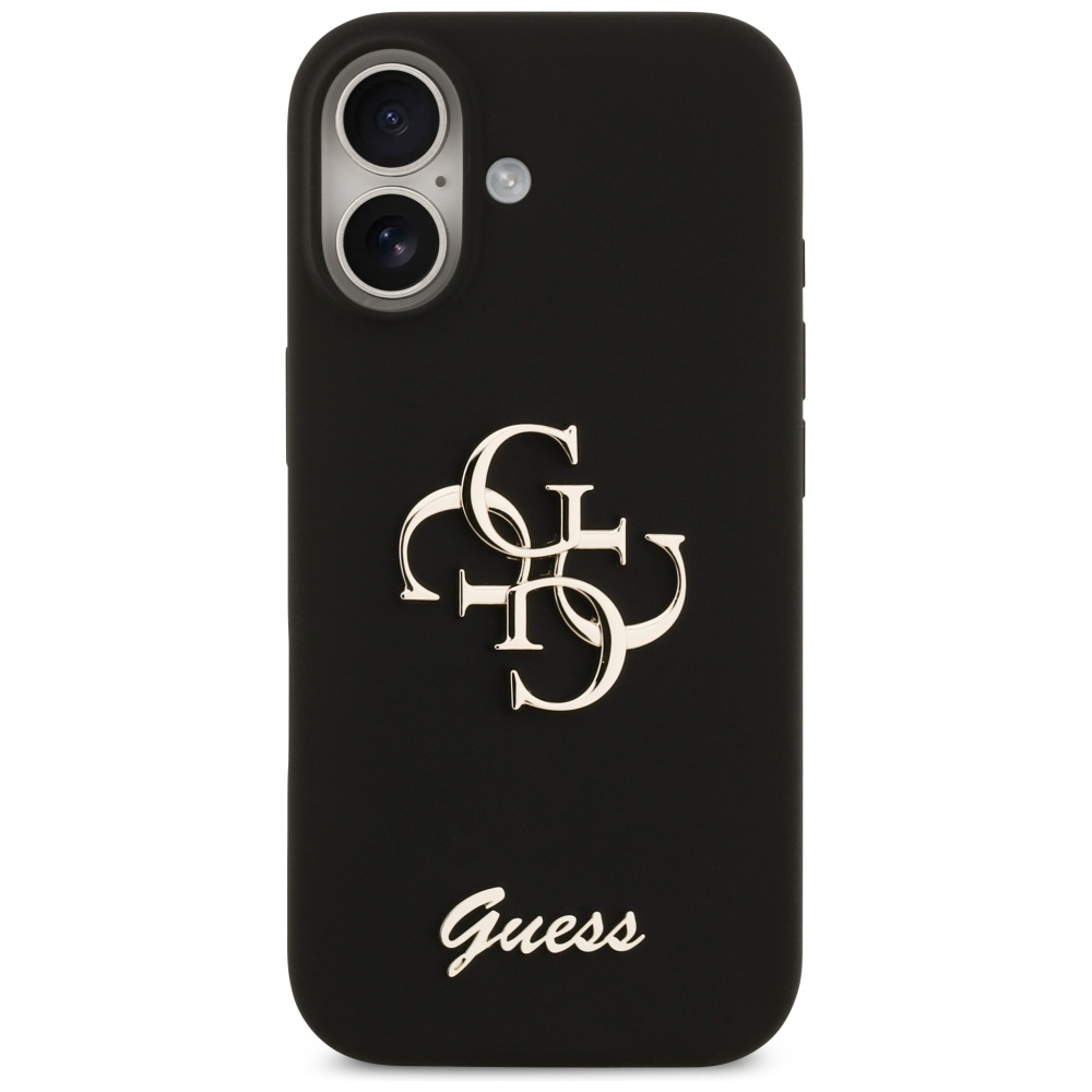 iTok webáruház - Guess Guess Silicone Big 4G Script szilikon tok iPhone 17 készülékhez (fekete) 3 Guess Silicone Big 4G Script Case for iPhone 17 (fekete)