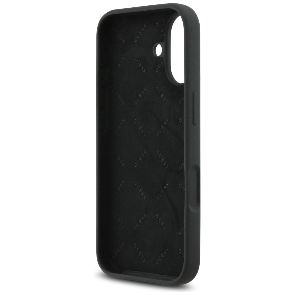 iTok webáruház - Guess Guess Silicone Big 4G Script szilikon tok iPhone 17 készülékhez (fekete) 7 Guess Silicone Big 4G Script Case for iPhone 17 (fekete)