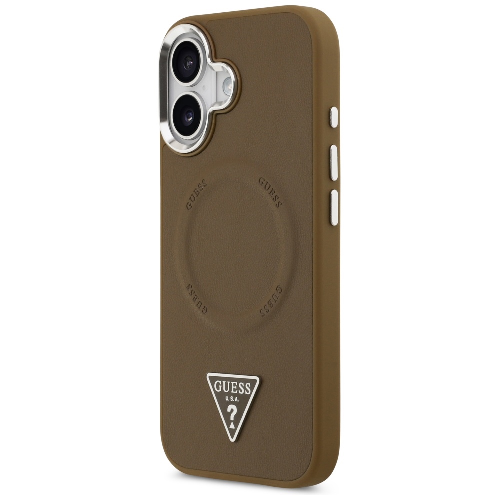 iTok webáruház - Guess Guess Triangle Logo MagSafe tok iPhone 17 készülékhez (barna) 2 Guess Triangle Logo MagSafe case for iPhone 17 (barna)