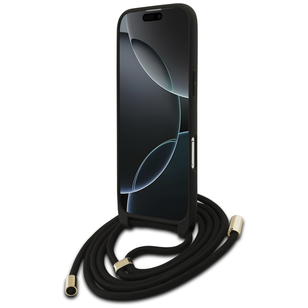 iTok webáruház - Guess Guess 4G Big Logo Cord Stap Crossbody tok iPhone Airhez (fekete) 4 Guess 4G Big Logo Cord Stap Crossbody Case for iPhone Air (fekete)