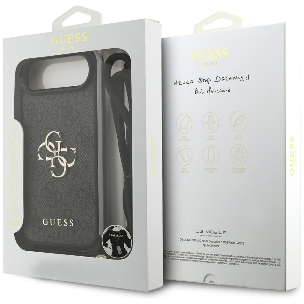iTok webáruház - Guess Guess 4G Big Logo Cord Stap Crossbody tok iPhone Airhez (fekete) 7 Guess 4G Big Logo Cord Stap Crossbody Case for iPhone Air (fekete)