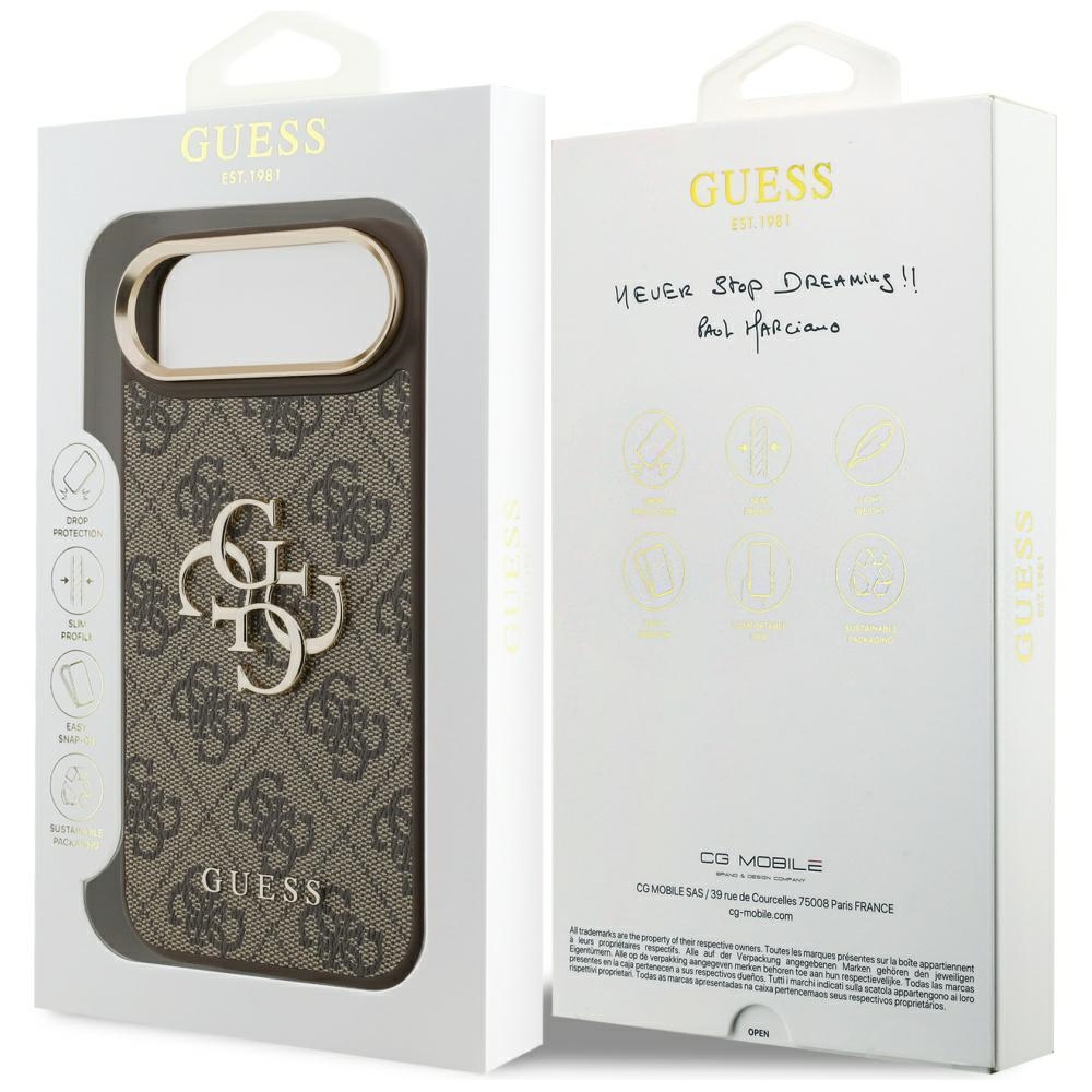 iTok webáruház - Guess Guess 4G Big 4G Classic Logo tok iPhone Airhez (barna és arany) 8 Guess 4G Big 4G Classic Logo Case for iPhone Air (barna és arany)