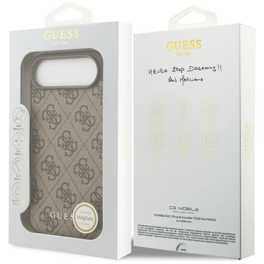 iTok webáruház - Guess Guess 4G Charms Collection MagSafe tok iPhone Airhez (barna) 7 Guess 4G Charms Collection MagSafe case for iPhone Air (barna)