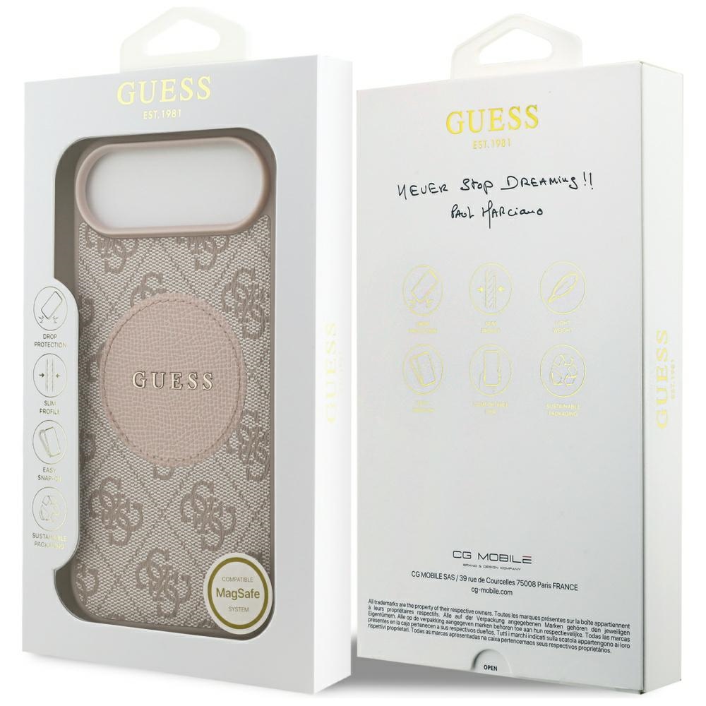 iTok webáruház - Guess Guess 4G Circle Classic Logo MagSafe tok iPhone Air készülékhez (rózsaszín) 8 Guess 4G Circle Classic Logo MagSafe case for iPhone Air (rózsaszín)