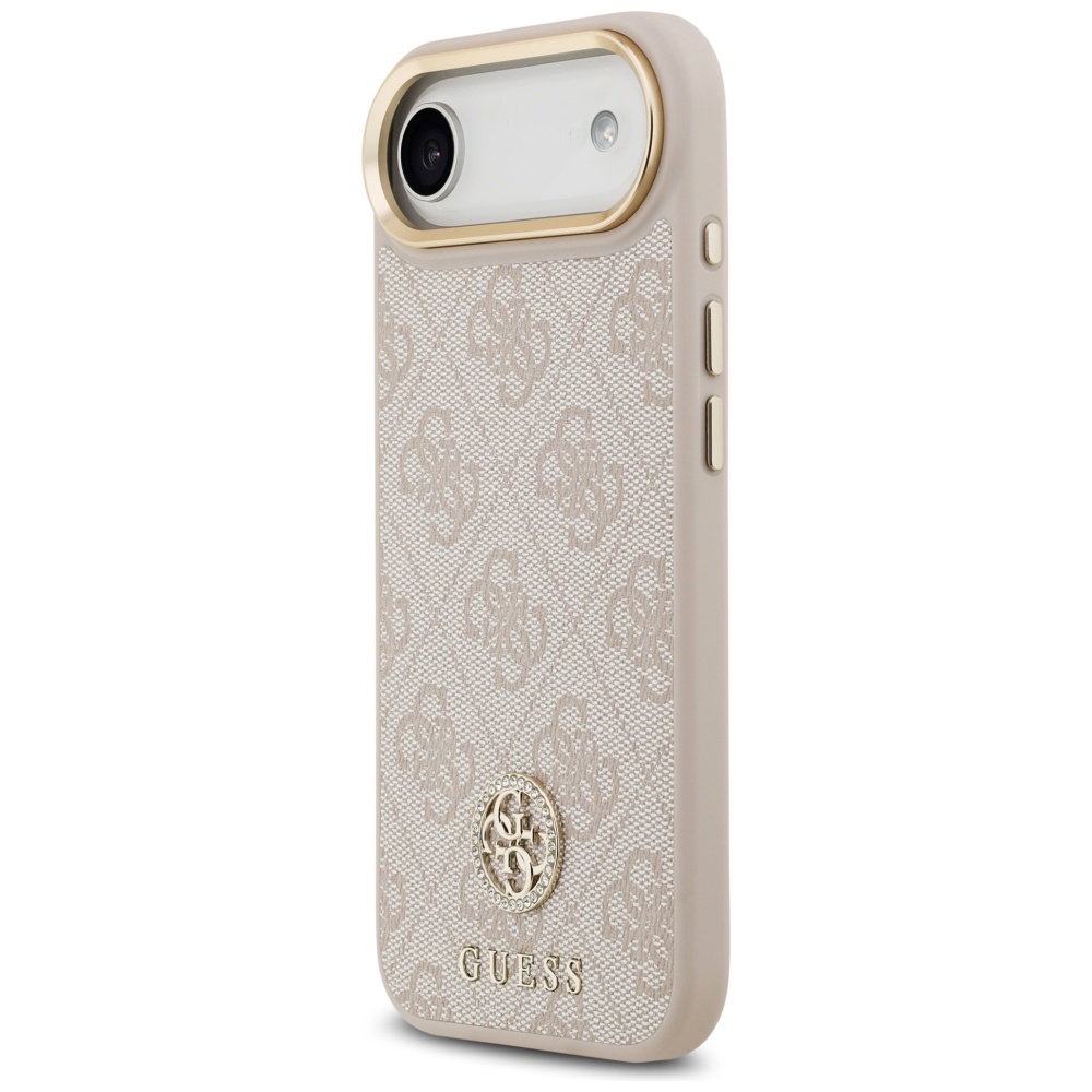 iTok webáruház - Guess Guess 4G Strass Logo & Big Strap Metal Buttons MagSafe tok iPhone Air készülékhez (rózsaszín) 2 Guess 4G Strass Logo & Big Strap Metal Buttons MagSafe Case for iPhone Air (rózsaszín)
