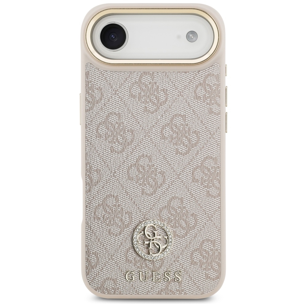 iTok webáruház - Guess Guess 4G Strass Logo & Big Strap Metal Buttons MagSafe tok iPhone Air készülékhez (rózsaszín) 3 Guess 4G Strass Logo & Big Strap Metal Buttons MagSafe Case for iPhone Air (rózsaszín)