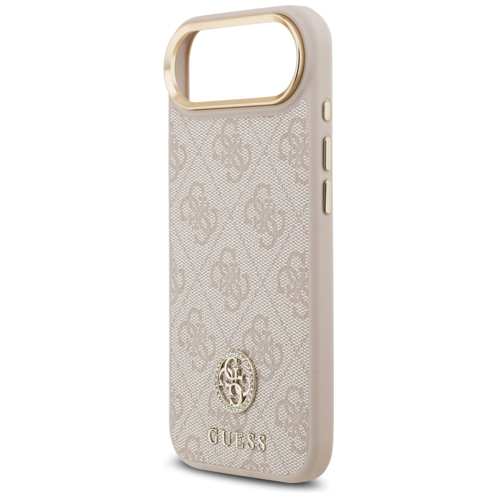 iTok webáruház - Guess Guess 4G Strass Logo & Big Strap Metal Buttons MagSafe tok iPhone Air készülékhez (rózsaszín) 6 Guess 4G Strass Logo & Big Strap Metal Buttons MagSafe Case for iPhone Air (rózsaszín)