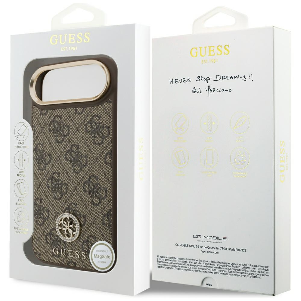 iTok webáruház - Guess Guess 4G Strass Logo MagSafe tok iPhone Air készülékhez (barna) 8 Guess 4G Strass Logo MagSafe Case for iPhone Air (barna)