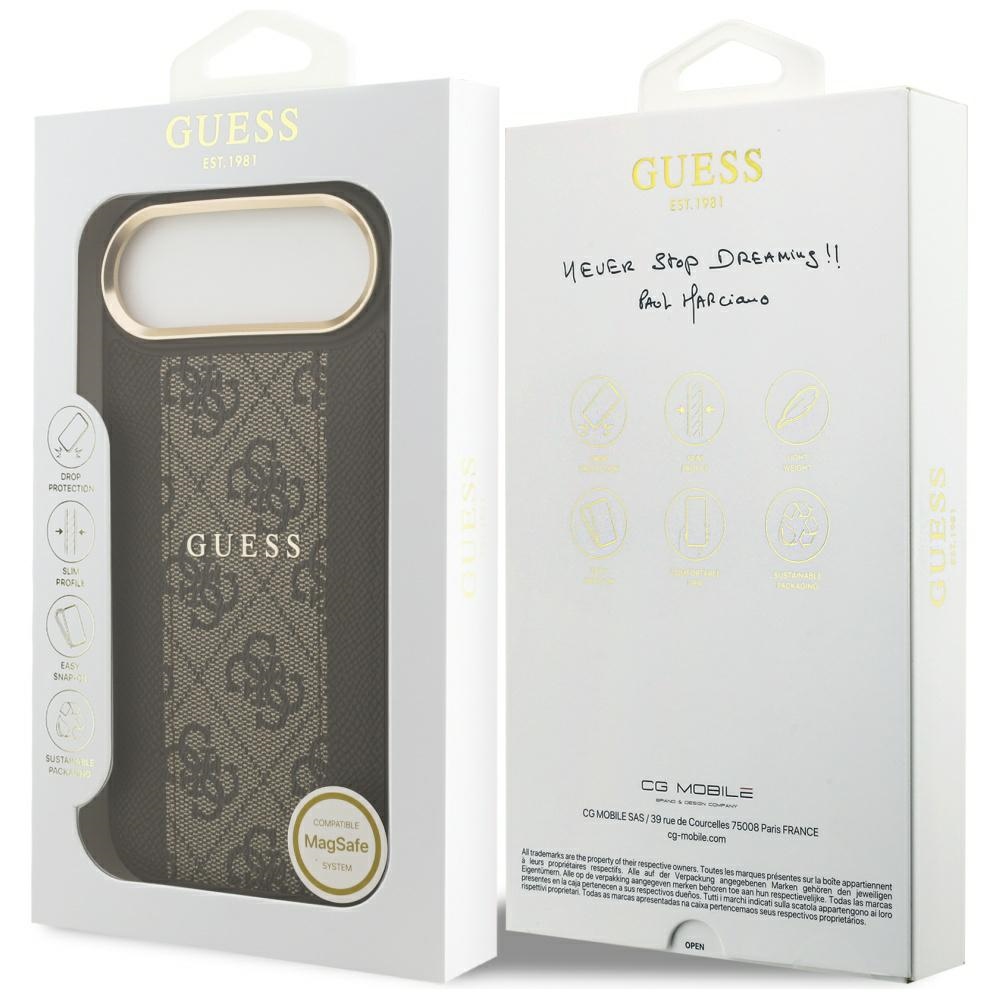 iTok webáruház - Guess Guess 4G Stripe MagSafe tok iPhone Airhez (barna) 8 Guess 4G Stripe MagSafe case for iPhone Air (barna)